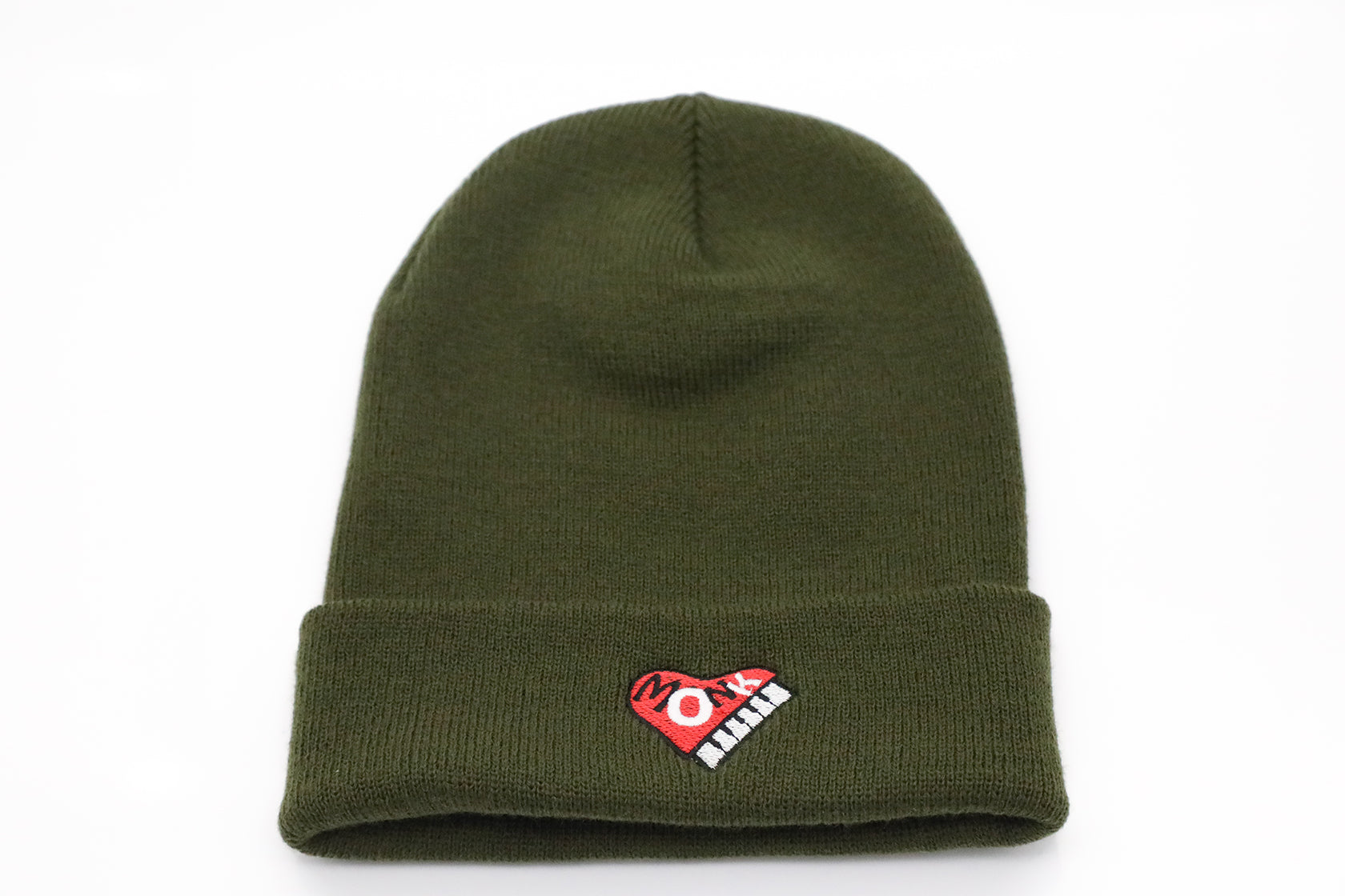 Green Monk Heart Beanie