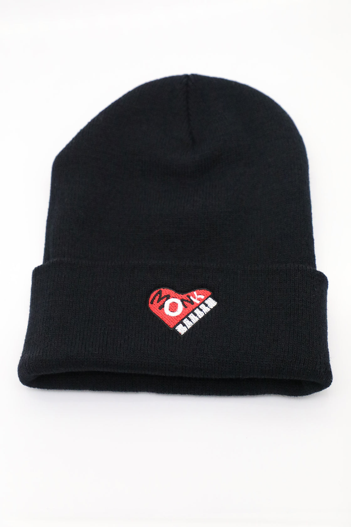 Black Heart Monk Beanie